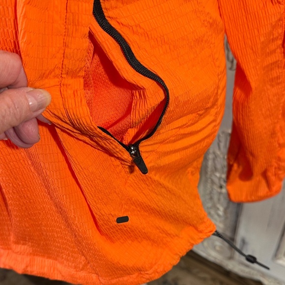 Gymshark Women's High Viz Orange Front Zip Long Sleeve workout Jacket - Picture 5 of 12